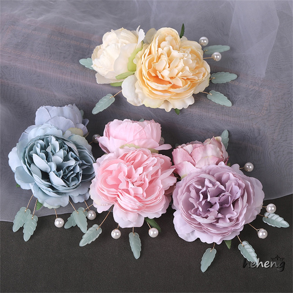 Kẹp Tóc Trang Trí Hoa Lụa Thời Trang Trung Hoa Cho Nữ