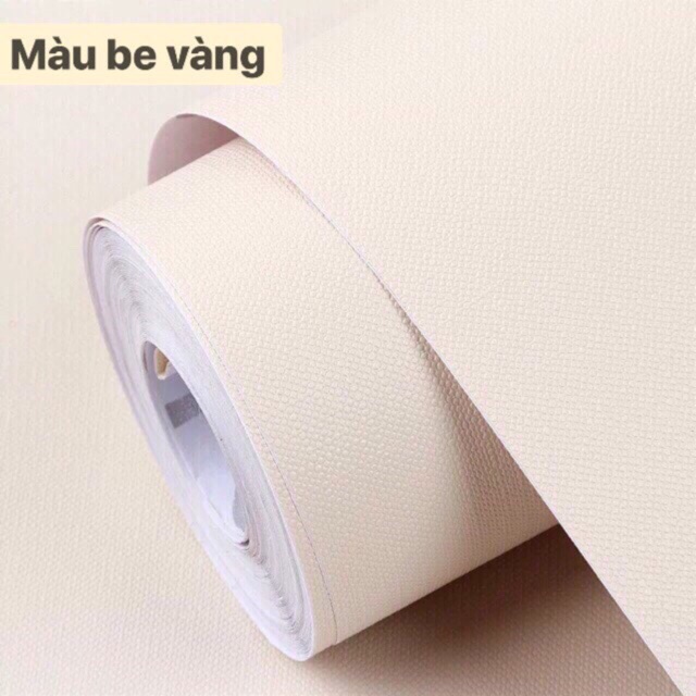 Giấy dán tường be trơn , vân nổi , khổ 45cm cuộn dài 10m