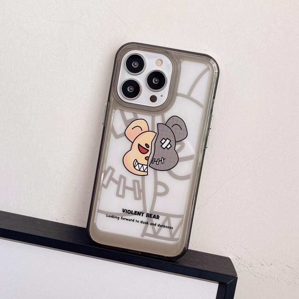 Ốp Điện Thoại Silicon Tpu Mềm Trong Suốt In Hình Gấu Hoạt Hình Cho iphone 13 12 11 pro max x xr xsmax 7/8plus