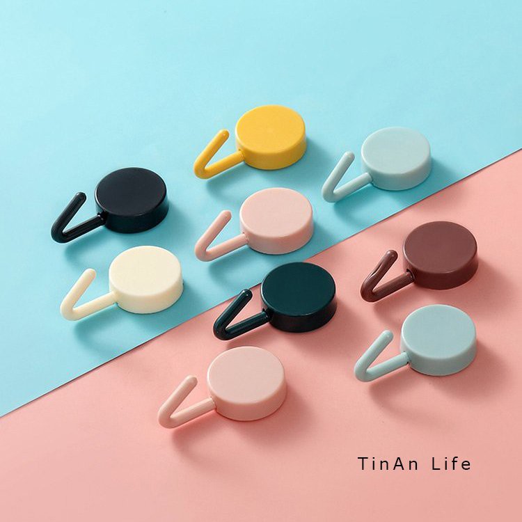 Bộ 10 Móc Dán Tường, Siêu Tiện Lợi, Móc Dính Treo Tường Treo Đồ Đơn Giản