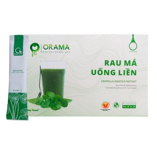 Rau má uống liền có đường Orama, 100% bột rau má tươi nguyên chất