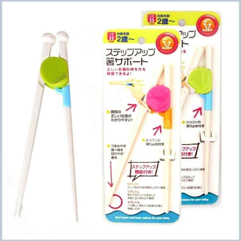 Đũa tập ăn cho bé Meal Baby, đũa tập gắp cho bé từ 2 tuổi hàng Nhật chất liệu nhựa ABS an toàn khi sử dụng- BabiboKids