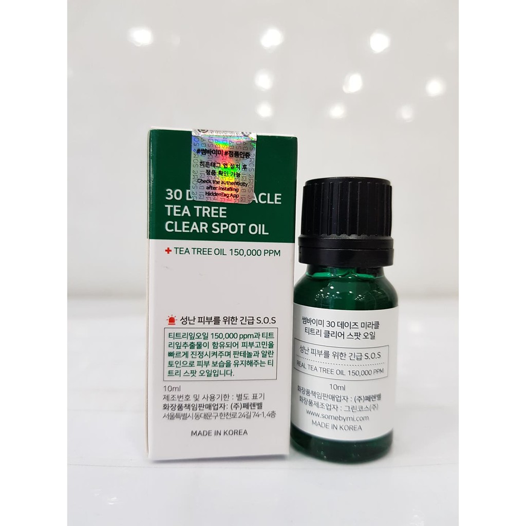 Tinh Dầu Tràm Trà Some By Mi 30 Days Miracle Tea Tree Clear Spot Oil 10ml Hàn Quốc