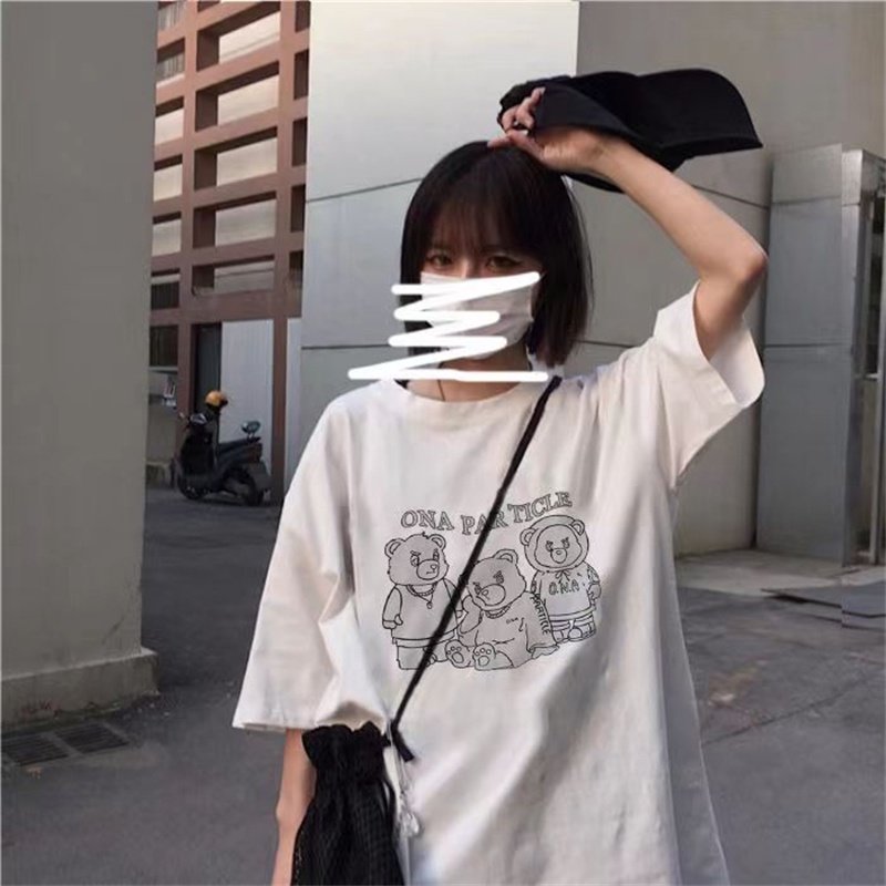 NRVP Áo Thun Cotton Tay Ngắn Cổ Tròn Màu Trơn Thời Trang Dành Cho Nữ