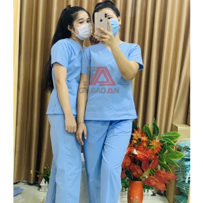 Bộ Đồ Phẫu Thuật, Scrubs Bác Sĩ Quần Áo Phòng Mổ Cho NỮ Vải Cotton Đủ Size, Màu Sắc