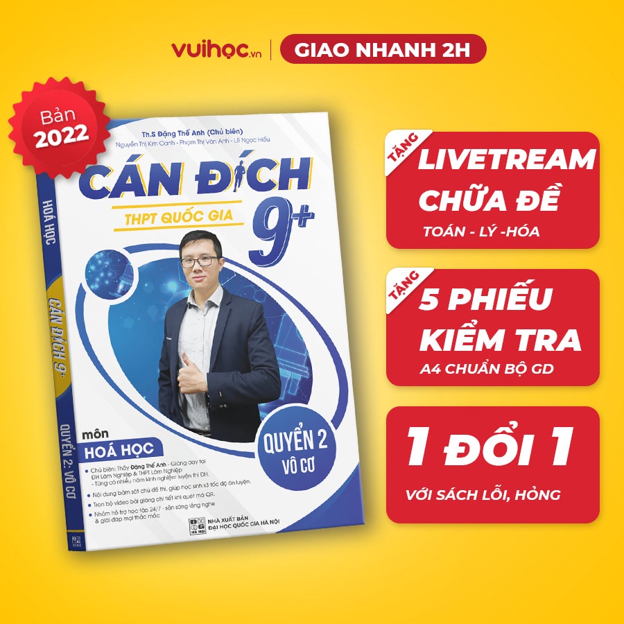 Sách Ôn Thi Thpt Quốc Gia Cán Đích 9+ Môn Hóa Học 2023, Luyện Thi Thpt-qg Hóa Học Vô Cơ Vuihoc.vn