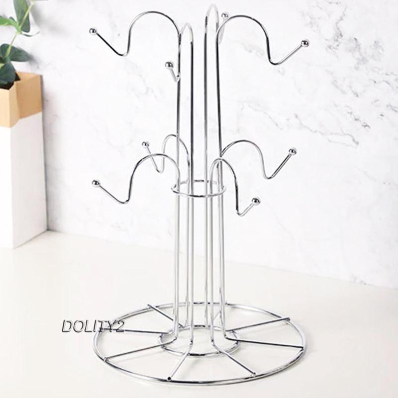 Giá Phơi Khô Cốc Rượu 8 Móc Treo 2 / 8 Ly Tiện Dụng Cho Gia Đình / Quán Bar