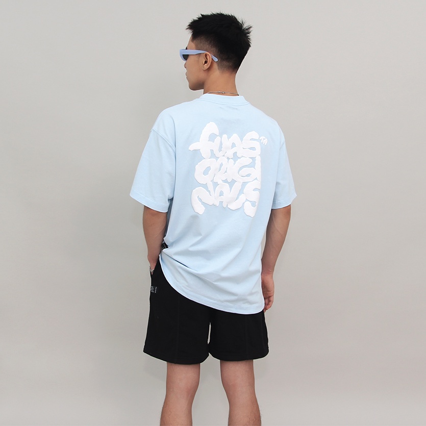 Áo thun ngắn tay FUAS TYPO LOGO BABY BLUE TSHIRT