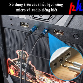 Jack chia audio và mic KL12