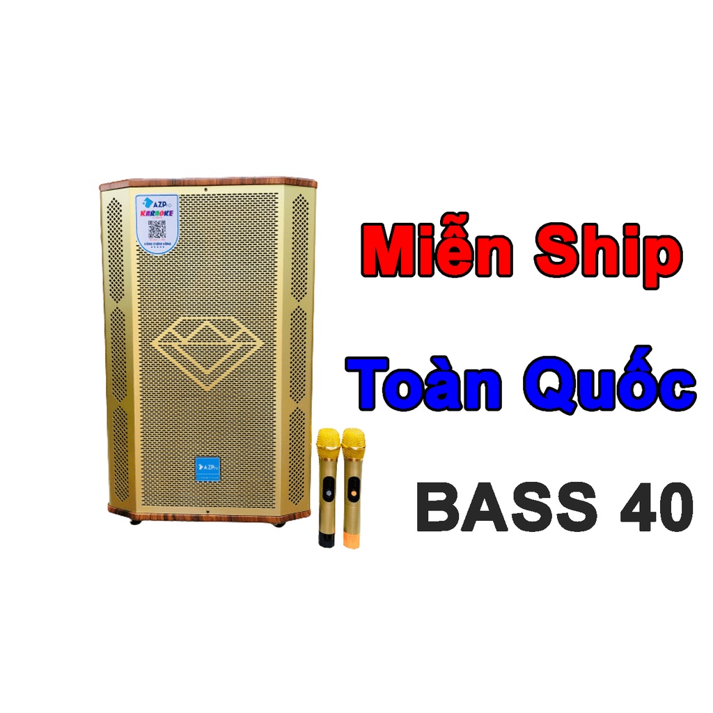 Loa kéo Azpro 2506 - Bass 40, Tặng 2 micro Cao Cấp chống hú