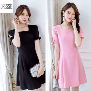 Đầm đẹp đầm xòe váy nữ áo đầm DRESSIE thời trang nữ đẹp công sở dạo phố dự tiệc - DX178 (Đen - Hồng)