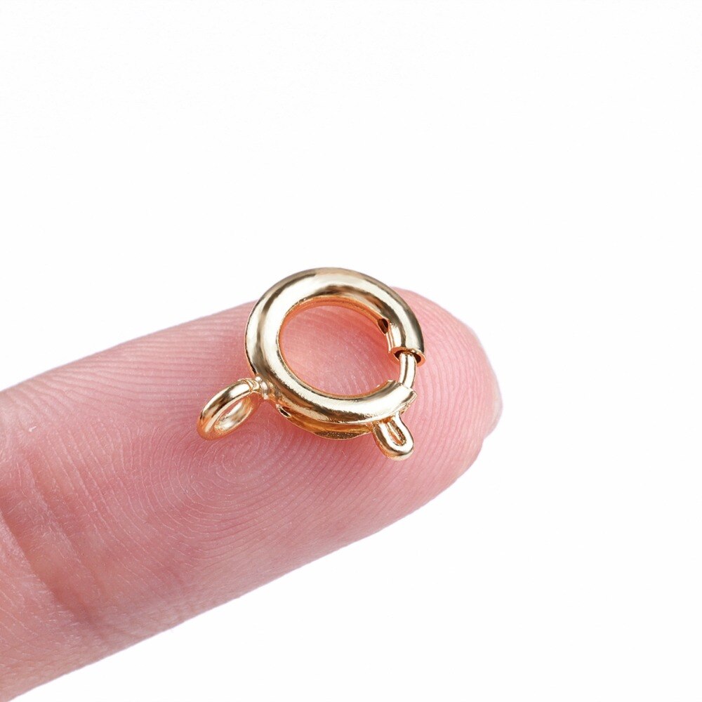 10 Khóa tròn bằng kim loại 6mm dùng làm trang sức