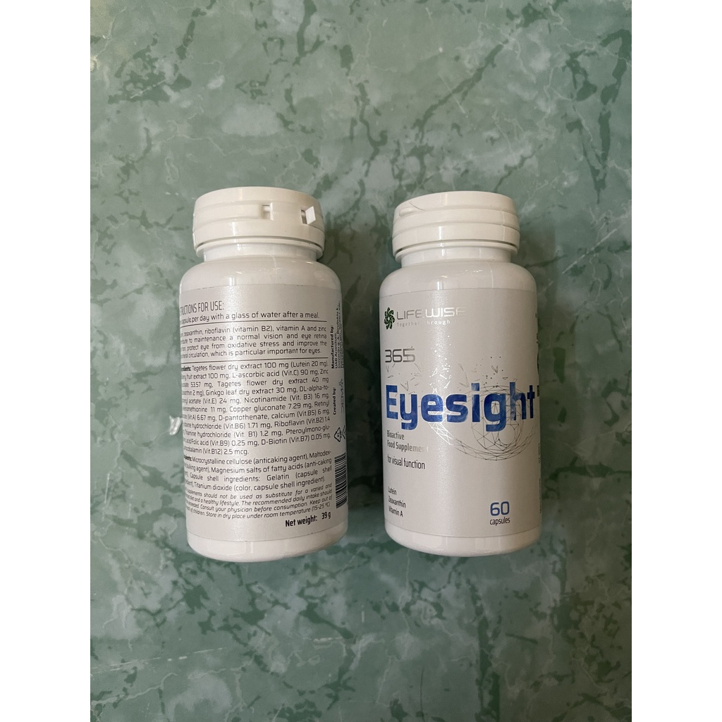 LifeWise #365 Eyesight - Hỗ trợ giúp Bảo vệ các chức năng của thị giác, hộp 60 viên