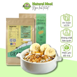 Ngũ cốc dinh dưỡng ăn kiêng, giảm cân ăn sáng Granola nhiều hạt thơm ngon Healthy Mix vị 250gram - Natural Meal