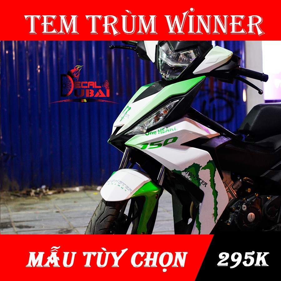 Tem Trùm Winner Xanh Trắng Monster