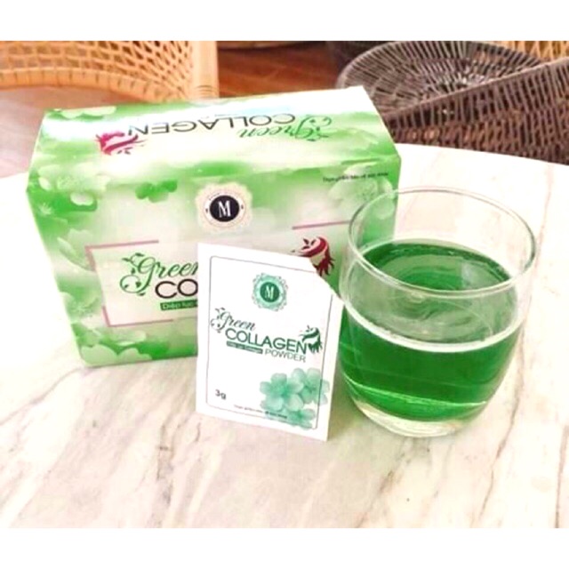 Hộp 30 gói diệp lục collagen ⚡ CAO CẤP ⚡ Thức uống tảo biển collagen hiệu quả nhanh, làm chậm quá trình oxy hóa