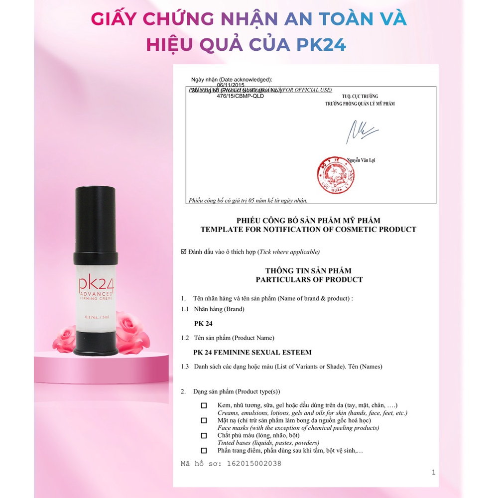 Combo 2 Gel se khít vùng kín và làm hồng PK24 Advanced (5ml) - Hàng Mỹ - Hiệu quả se khít vùng kín và làm hồng nhanh