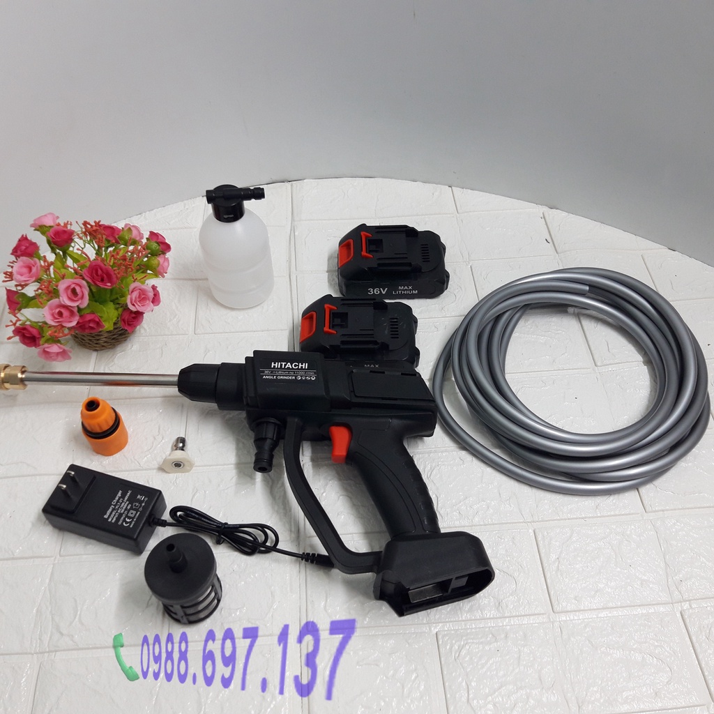 Máy xịt rửa đa năng chạy pin 36V HI TA CHI - máy rửa xe