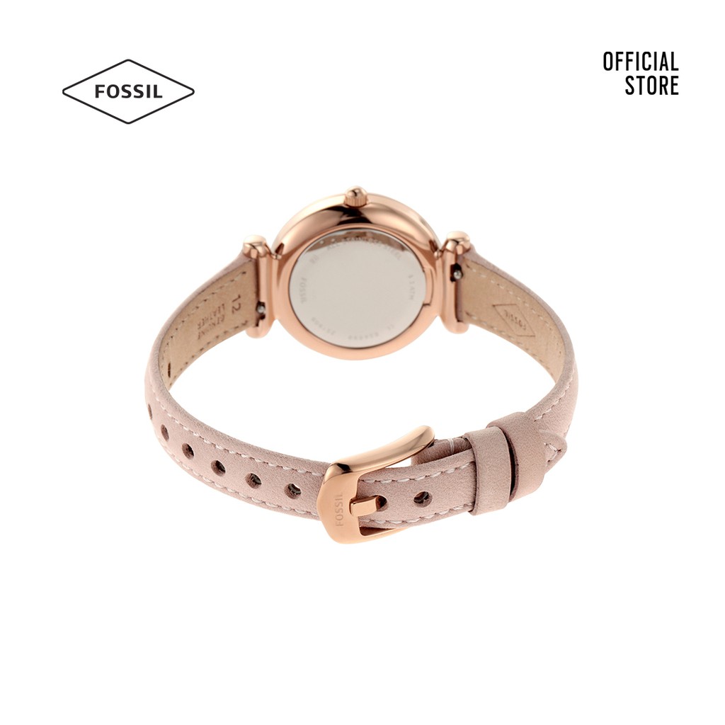 Đồng hồ Kim nữ Fossil CARLIE MINI dây da ES4699 - màu nude