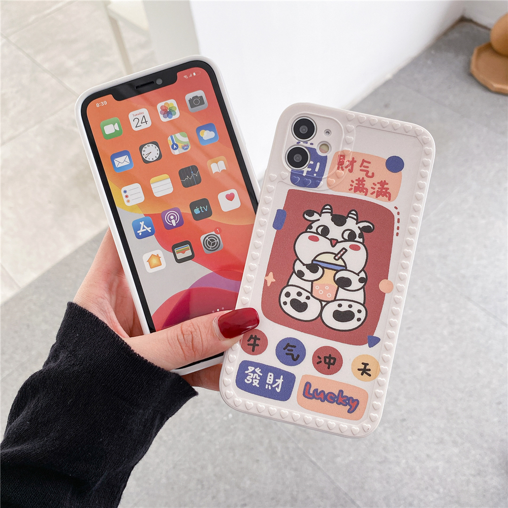 Ốp Lưng Họa Tiết Hình Chú Bò Sữa Thời Trang Cho Iphone 12 Mini Pro Max 6 6s 7 8 Plus Xr Xs Max Iphone 11 Pro Max | BigBuy360 - bigbuy360.vn