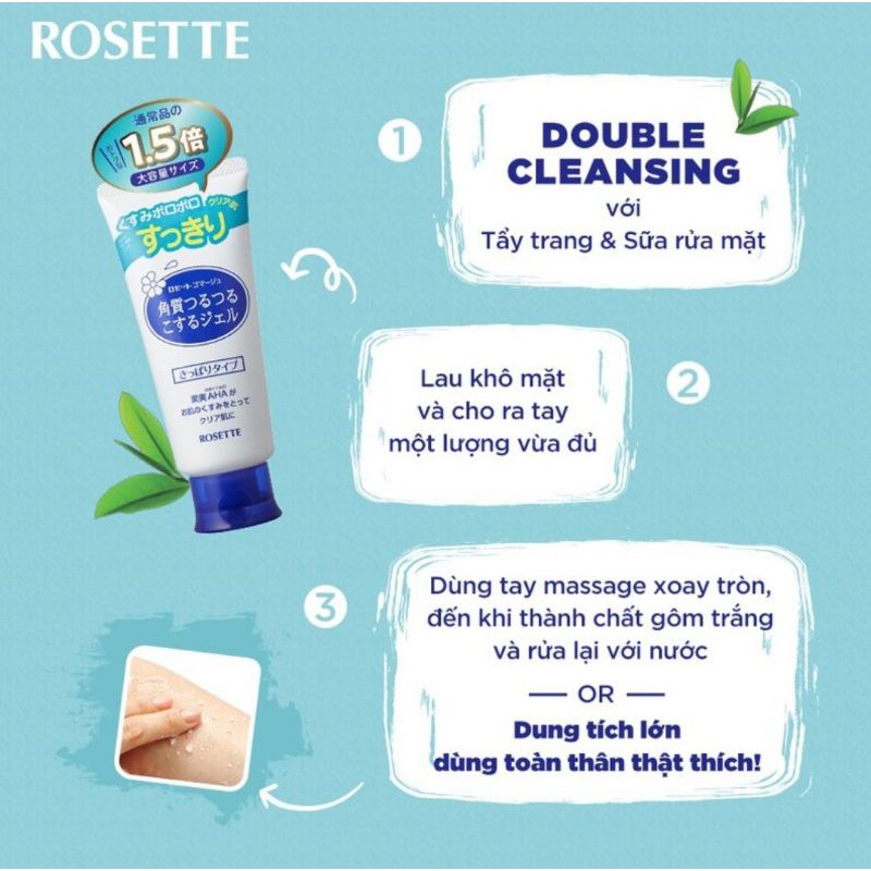 Tẩy Tế Bào Chết Rosette Peeling Gel Nhật Bản Tẩy Tế Bào Chết Da Mặt 120g Đứng Số 1 Bình Chọn Cosme tại Nhật