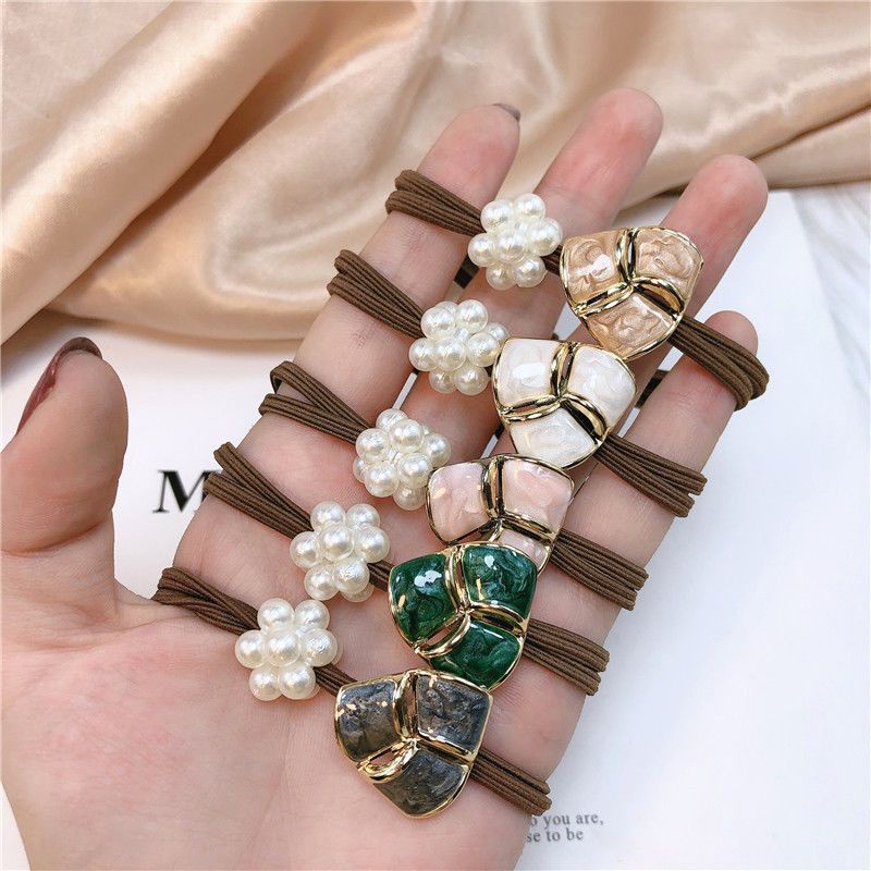 1/2/3/4 Chiếc / Bộ Mới Về Mới Dây Cột Tóc Cao Su Co Giãn Đính Hạt Ngọc Trai Thời Trang Hàn Quốc dreamdiary