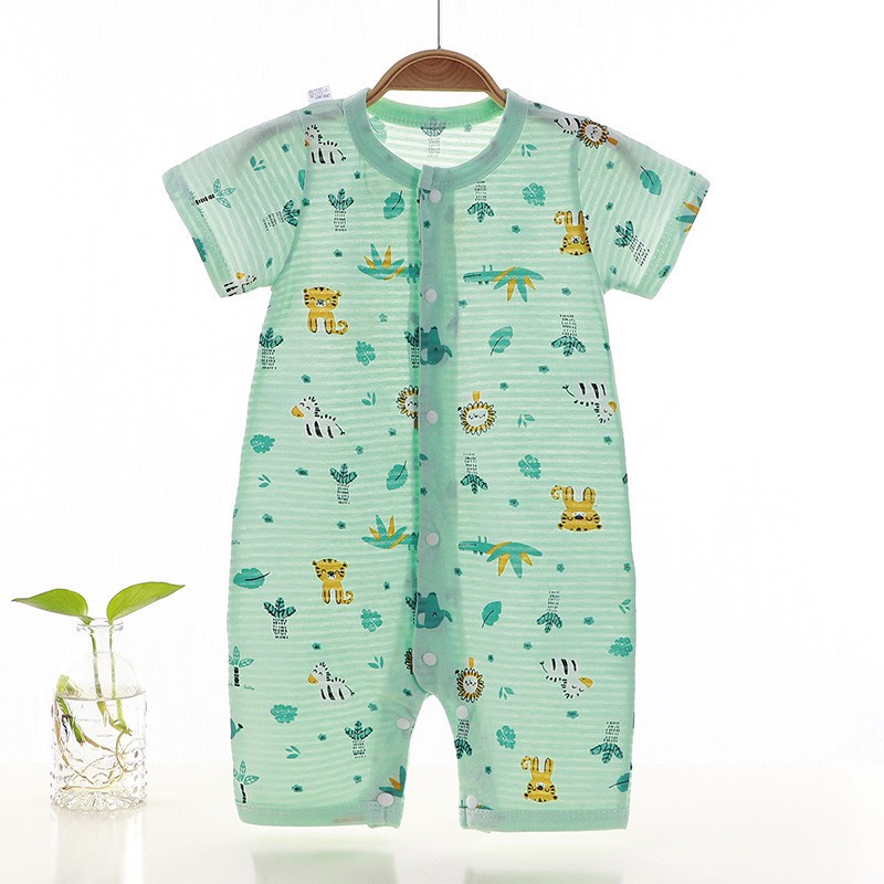 Bộ Body Đùi Cúc Giữa Mỏng Mát Họa Tiết Đáng Yêu Cho Bé Sơ Sinh 𝟐𝟒𝐁𝐃𝐃𝐔