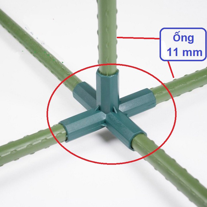 (C2) Khớp nối 5 chiều dùng nối ống thép bọc nhựa có 2 loại dùng cho ống phi 16mm