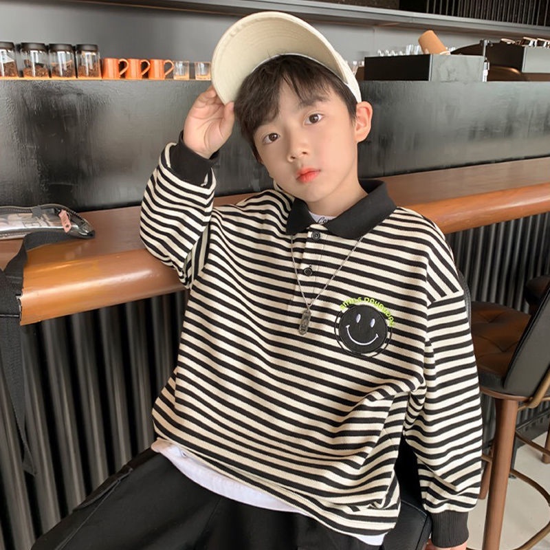Áo sweater AMILA kẻ sọc phong cách Hàn Quốc mới cho bé trai