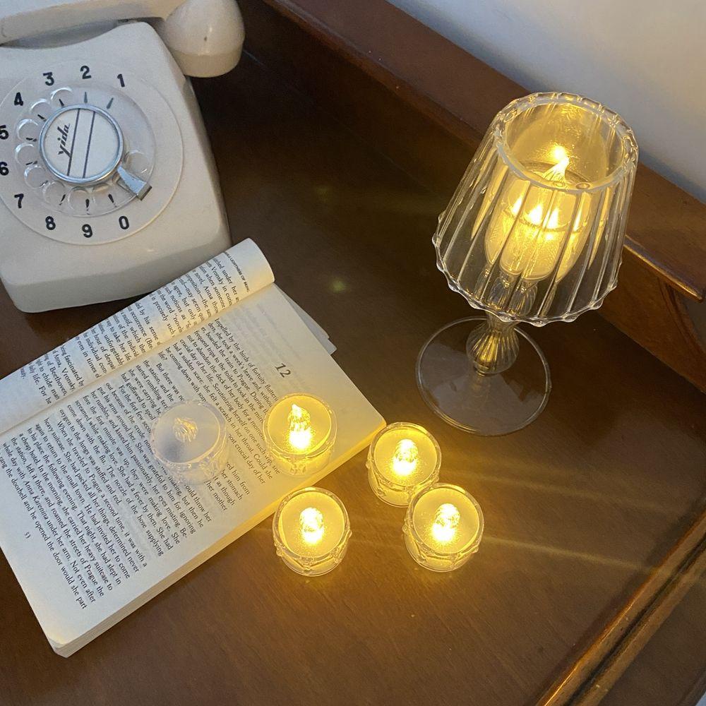 YIYU Đèn LED Nến Điện Tử Trong Suốt Không Khói Dùng Trang Trí Tiệc Cưới / Sinh Nhật