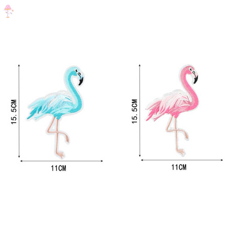 LL Garment Accessories Embroidered Edge Small Fresh Flamingos Embroidery Cloth Stickers Sew Patches DIY Subsidies .VN