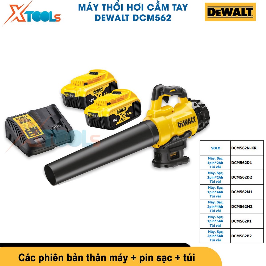 Máy thổi bụi cầm tay DEWALT DCM562 pin Li-ion 18V, chức năng điều tốc, khóa rãnh tay tiện lợi [CHÍNH HÃNG][XTOOLS]
