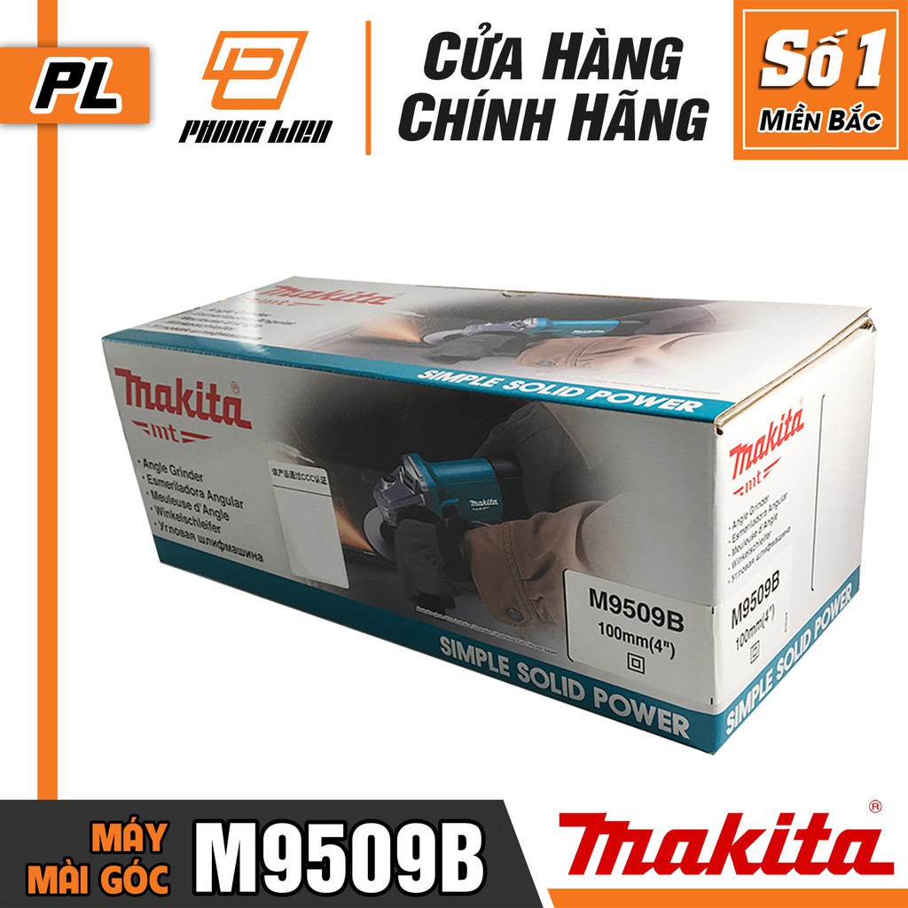 Máy Mài Góc Makita M9509B - Công Suất 850W-100MM - Công Tắc Trượt - Hàng Chính Hãng