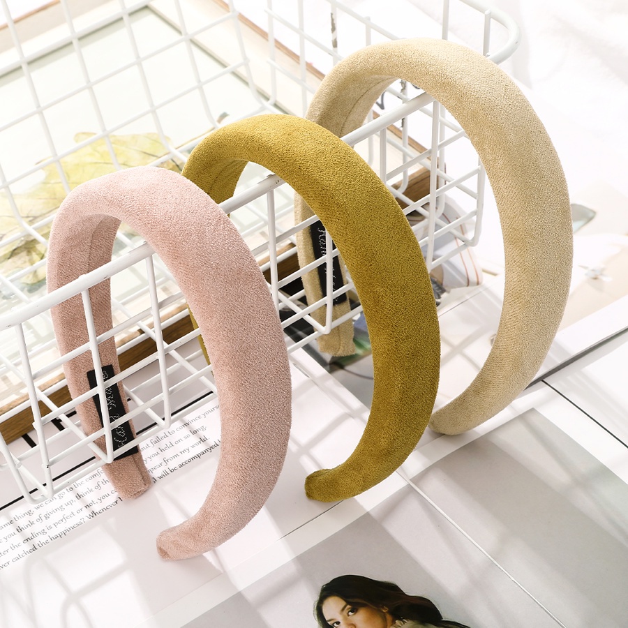 Cài tóc 3cm màu trơn chất liệu da lộn thời trang đơn giản dành cho nữ