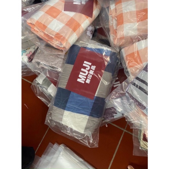 CHĂN HÈ THU MUJI KẺ TRẦN BÔNG, chăn văn phòngLOẠI 1 Siêu Rẻ