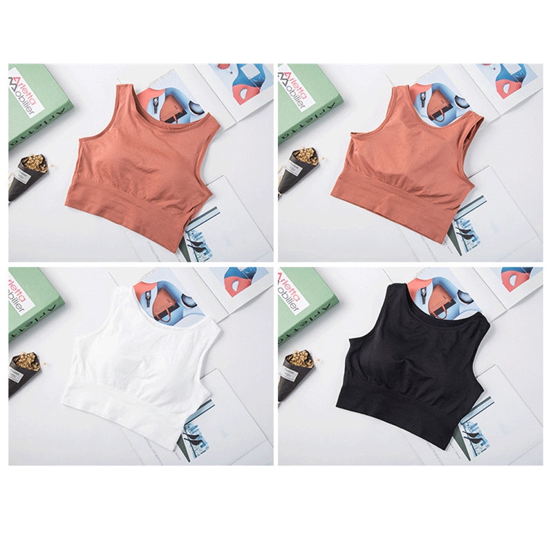 Áo crop top không tay 2020 màu trơn hợp thời trang cho nữ | BigBuy360 - bigbuy360.vn