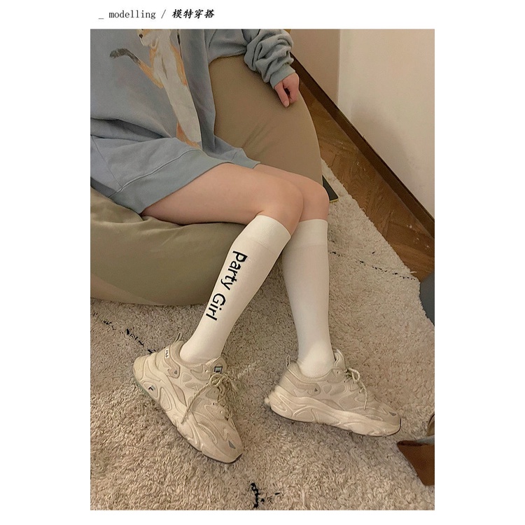 Vớ Dài Đến Đầu Gối Mỏng Thời Trang Xuân Hè Phong Cách Preppy Đường Phố Hợp Thời Trang Dễ Phối Đồ Cho Nữ