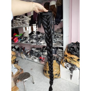 tóc giả cột hồ lô dài 90cm( tóc thắt bính dài)