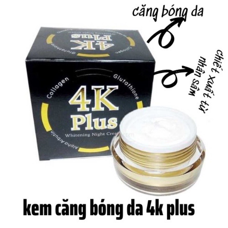 Kem dưỡng trắng da mặt 4k Plus Thái Lan giúp tăng độ đàn hôi, da căng mịn hộp 20g - SR002