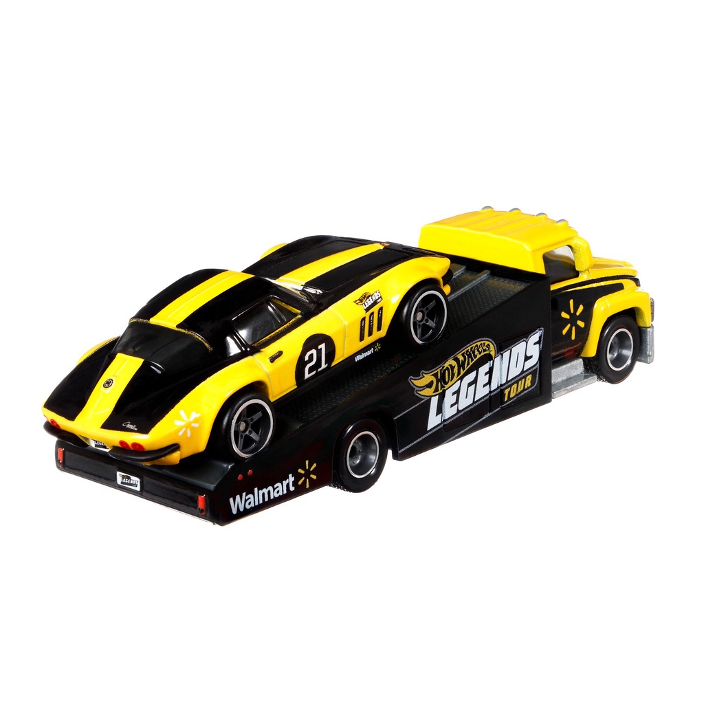 Xe mô hình Hot Wheels Team Transport Custom Corvette Stingray Coupe & Carry Legends Walmart Exclusive
