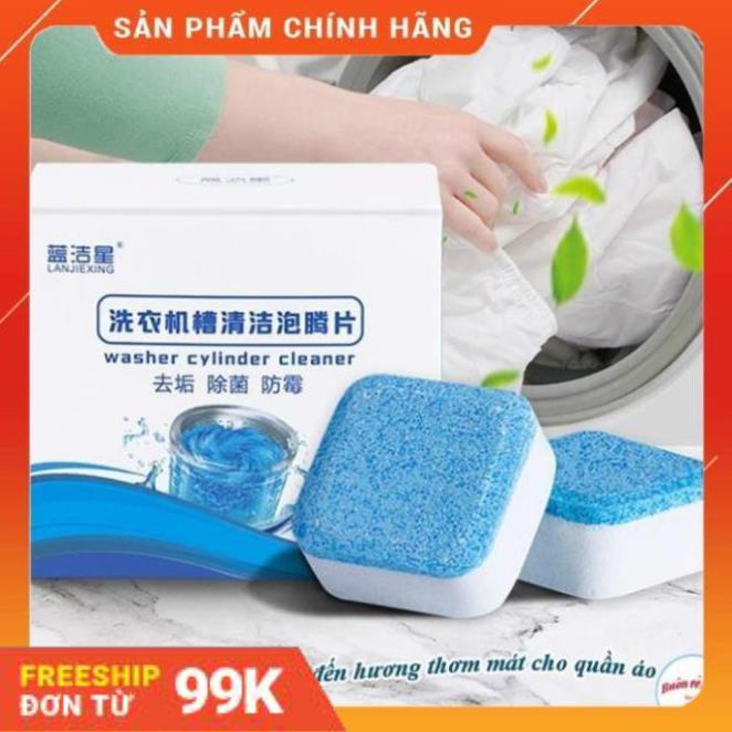 [Giảm 50%]  Hộp 12 Viên Tẩy Vệ Sinh Lồng Máy Giặt Diệt Khuẩn, Khử Mùi, Tẩy Chất Cặn Hiệu Quả- br00211
