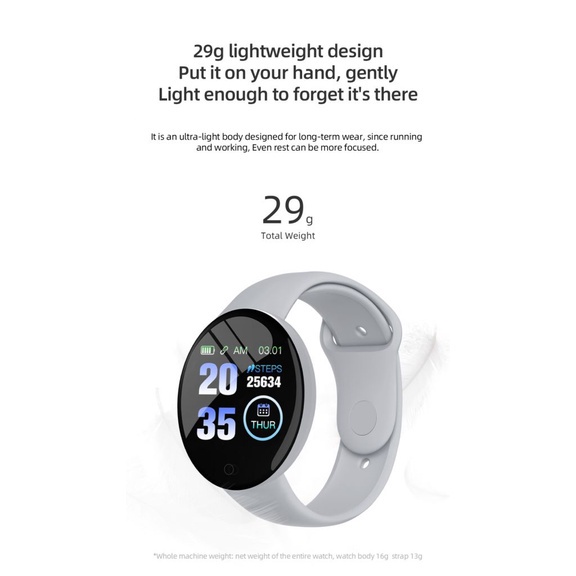 Đồng hồ thông minh TWITCH D18S kết nối bluetooth có chức năng chạm màn hình cảm ứng tiện dụng