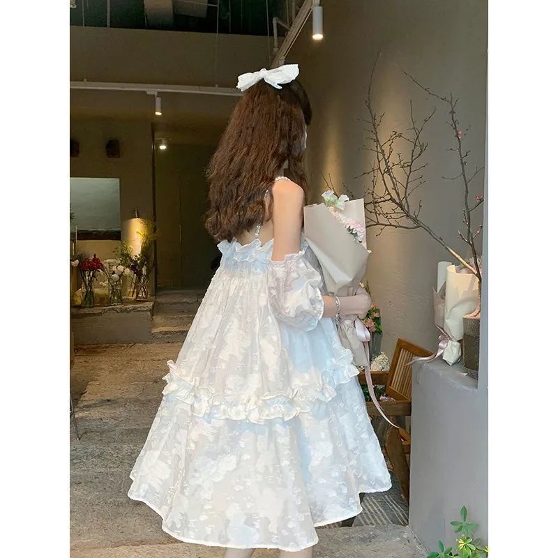 Đầm Công Chúa Hai Dây Dáng Rộng Phong Cách Pháp Thời Trang Mùa Hè 2022