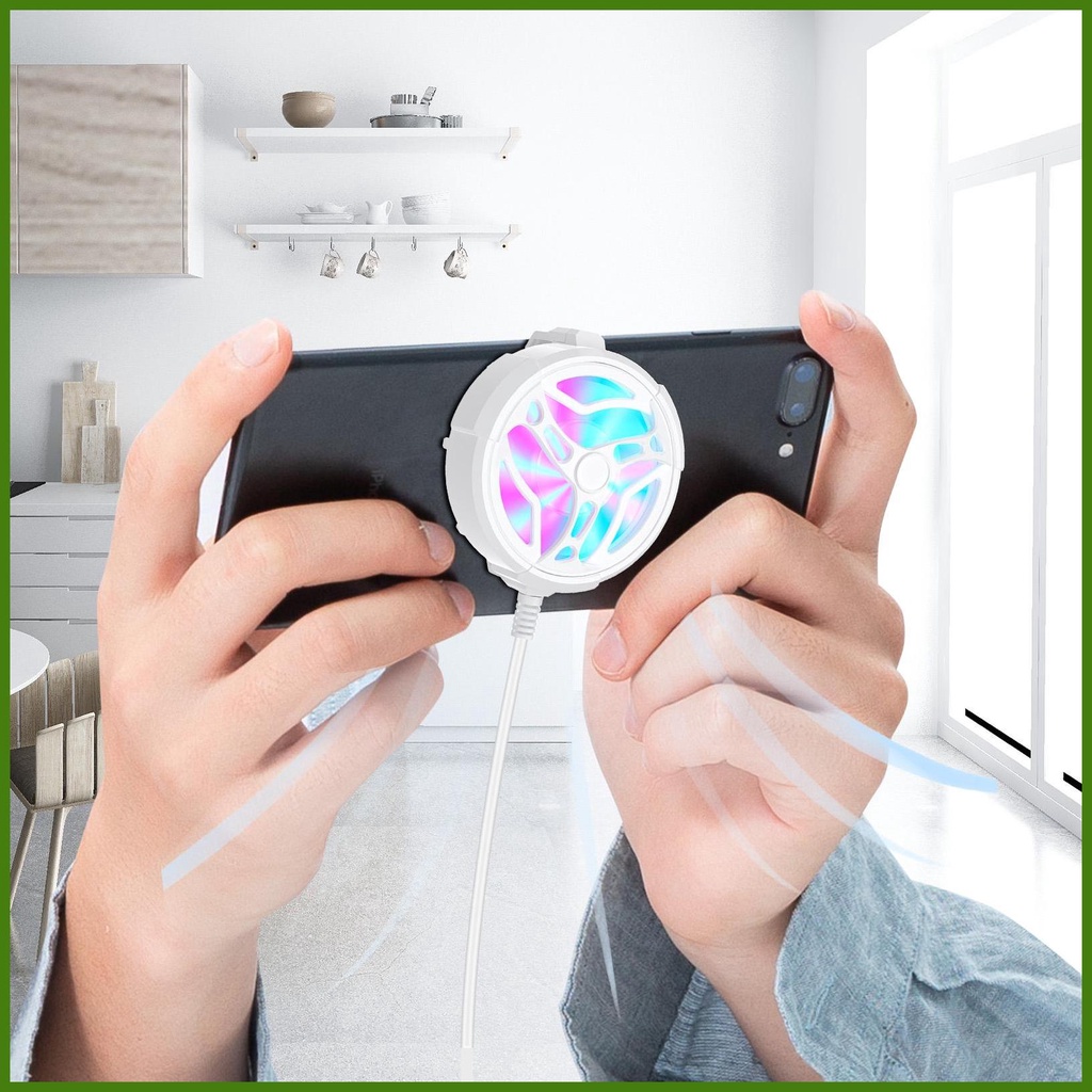 Quạt Làm Mát Có Thể Điều Chỉnh Hiệu Ứng Đèn Rgb Cho Điện Thoại