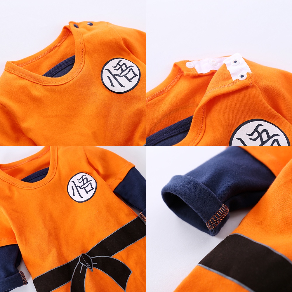 Bộ Áo Liền Quần In Hoạt Hình Dragon Ball Dễ Thương Thời Trang Mùa Hè Cho Bé