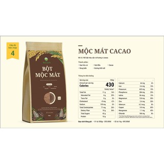 Bột mộc mát Cacao Ba Lành - bột sữa hạt cacao thuần chay (500g)