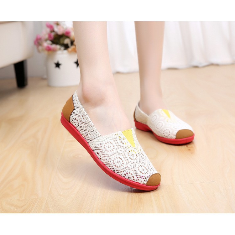 Giày slip on ren sang trọng - GTTG23, sieubuon_sieure