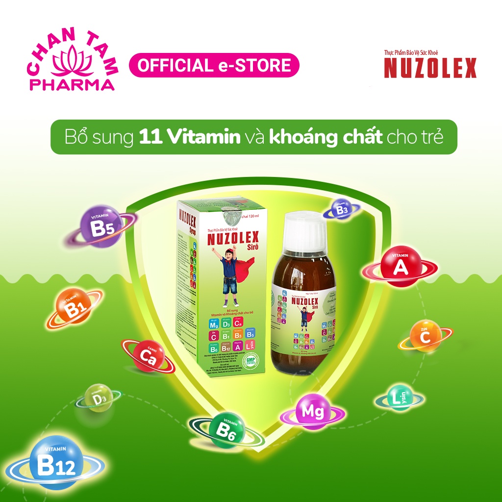 Siro bổ sung Vitamin, khoáng chất tăng sức đề kháng cho trẻ em NUZOLEX