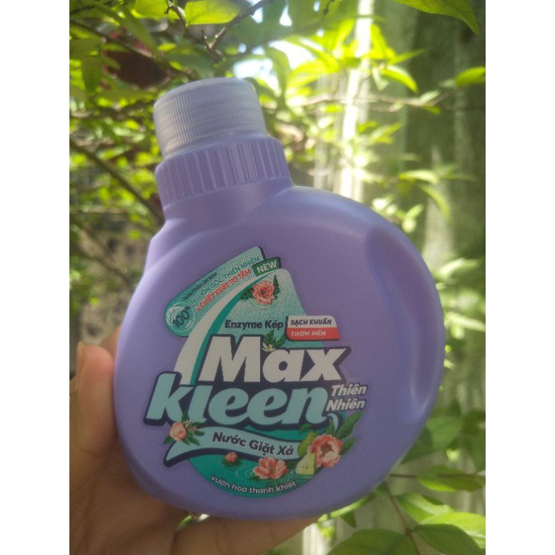 Nước giặt Maxkleen Hương Cam sả sạch khuẩn chai dùng thử120g