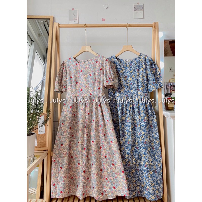 [Mã SKAMA06 giảm 8% tối đa 50K đơn 250K] Váy babydoll thô hoa tay bồng 2 màu (ảnh thật shop chụp kèm video) | BigBuy360 - bigbuy360.vn